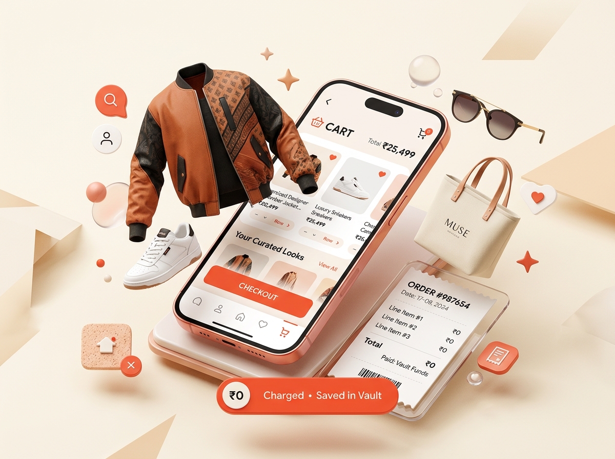 Build the cart, hit checkout, real looks and ₹0 charged